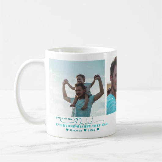 Beste vader | Driehandgeschreven fotocollage Koffiemok (Links)