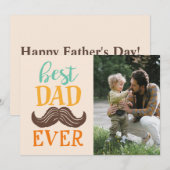 Beste Vader Elke Snor Vaderdag Foto Feestdagenkaart (Voorkant / Achterkant)