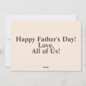 Beste Vader Elke Snor Vaderdag Foto Feestdagenkaart (Achterkant)