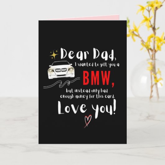 Beste vader en BMW Kaart (Gele Bloem)