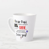 Beste vader en BMW Latte Mok (Linkerhoek)
