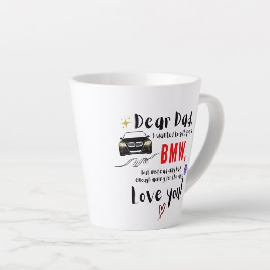 Beste vader en BMW Latte Mok (Rechterhoek)