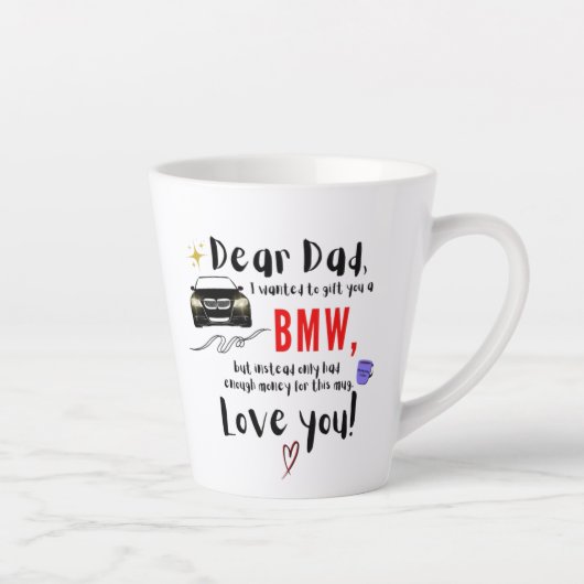 Beste vader en BMW Latte Mok (Rechts)