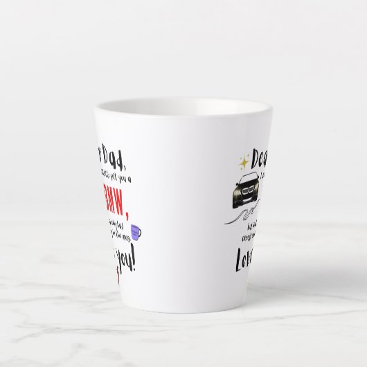 Beste vader en BMW Latte Mok (Voorkant)