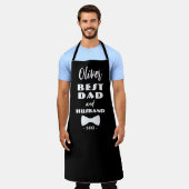 Beste vader en man Stropdas Elegant Black Schort (Gedragen)