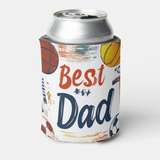 Beste vader en sport blikjeskoeler (Blikje Achterkant)