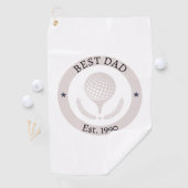 Beste vader Est. | Vaderdag Gift Golfhanddoek (Insitu)