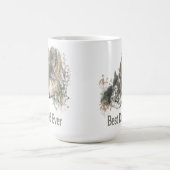 Beste vader Ever Wolf Waterverf Animal Ar Koffiemok (Center)