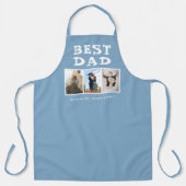 Beste vader familie 3 Foto Collage Keepomwille Blu Schort (Voorkant)