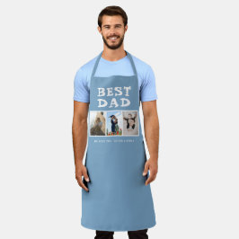 Beste vader familie 3 Foto Collage Keepomwille Blu Schort