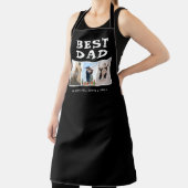 Beste vader familie 3 Foto Collage Keepslag Black Schort (Insitu)