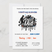 Beste vader Football vader zoon graffiti Vakantie Kaart (Voorkant)