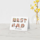 Beste vader foto collage modern unieke vaderdag kaart (Gele Bloem)