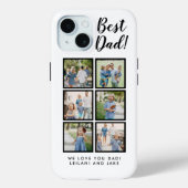 Beste vader! Foto Collage Modern White Case-Mate iPhone Case (Achterkant)