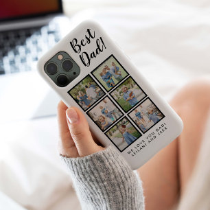 Beste vader! Foto Collage Modern White iPhone 15 Case