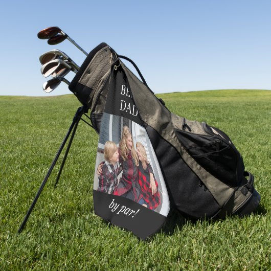 Beste vader Foto Pro Moederdag Golf Towel Golfhanddoek (Groen)