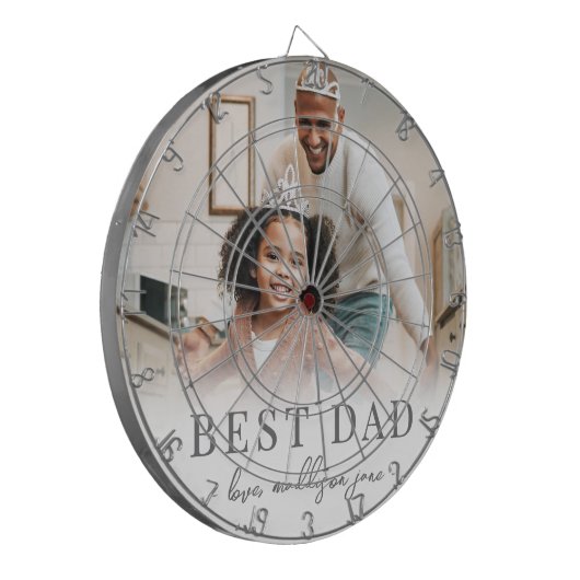 Beste vader foto vader dartbord (Voorkant Links)