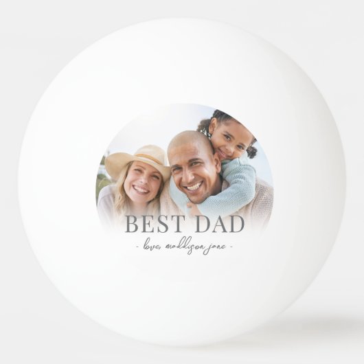Beste vader foto vader pingpongbal (Achterkant)