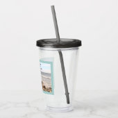 Beste vader Foto van Wavy Atlantic Ocean Blue Sky Acryl Drinkbeker (Links)