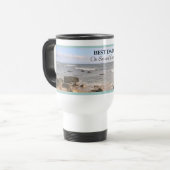 Beste vader Foto van Wavy Atlantic Ocean Blue Sky Reisbeker (Voorkant links)