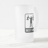 Beste vader - Funny Vaderdag Matglas Bierpul (Voorkant rechts)