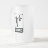 Beste vader - Funny Vaderdag Matglas Bierpul (Voorkant links)