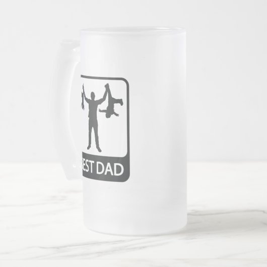 Beste vader - Funny Vaderdag Matglas Bierpul (Voorkant links)