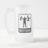 Beste vader - Funny Vaderdag Matglas Bierpul (Links)