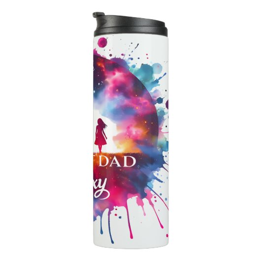 Beste vader: Galaxy Family Silhouette Thermosbeker (Geroteerd rechts)