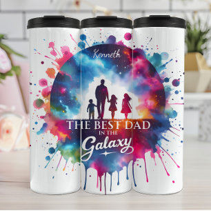 Beste vader: Galaxy Family Silhouette Thermosbeker