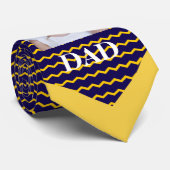Beste Vader Gele Chevron & Foto Stropdas (Opgerold)