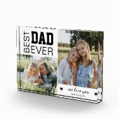 Beste vader gepersonaliseerd fotoblokken (Rechts)