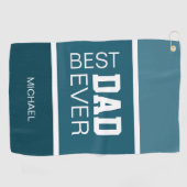 Beste vader gepersonaliseerd golfhanddoek (Horizontaal)