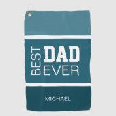 Beste vader gepersonaliseerd golfhanddoek (Voorkant)