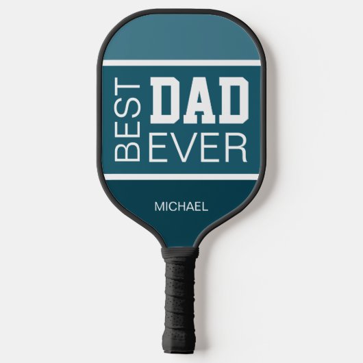 Beste vader gepersonaliseerd pickleball paddle (Achterkant)