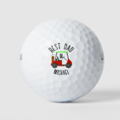 Beste vader Golf Cart Vaderdag Aangepast Monogram Golfballen (Voorkant)