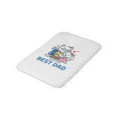 Beste Vader Golf Kat Knuffel Cute Vector Design_1 Badmat (Gekanteld)