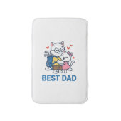 Beste Vader Golf Kat Knuffel Cute Vector Design_1 Badmat (Voorkant Verticaal)