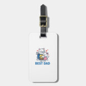 Beste Vader Golf Kat Knuffel Cute Vector Design_1 Bagagelabel (Voorkant verticaal)