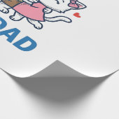 Beste Vader Golf Kat Knuffel Cute Vector Design_1 Cadeaupapier (Hoek)