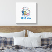 Beste Vader Golf Kat Knuffel Cute Vector Design_1 Canvas Afdruk (Insitu (Slaapkamer))