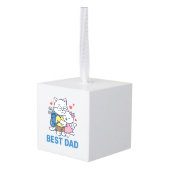 Beste Vader Golf Kat Knuffel Cute Vector Design_1 Decoratie (Achter hoekig)