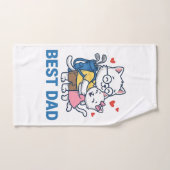 Beste Vader Golf Kat Knuffel Cute Vector Design_1 Handdoek (Handdoek)