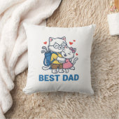 Beste Vader Golf Kat Knuffel Cute Vector Design_1 Kussen (Deken)
