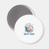 Beste Vader Golf Kat Knuffel Cute Vector Design_1 Magneet (Voorkant / Achterkant)