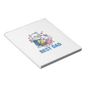 Beste Vader Golf Kat Knuffel Cute Vector Design_1 Notitieblok (Schuin)