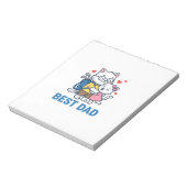 Beste Vader Golf Kat Knuffel Cute Vector Design_1 Notitieblok (Linkerzijde)