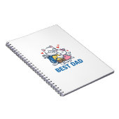 Beste Vader Golf Kat Knuffel Cute Vector Design_1 Notitieboek (Rechterzijde)