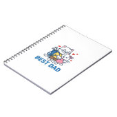 Beste Vader Golf Kat Knuffel Cute Vector Design_1 Notitieboek (Linkerzijde)