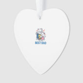 Beste Vader Golf Kat Knuffel Cute Vector Design_1 Ornament (voorkant)